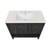 Swiss Madison Chateau 36" Freestanding Bathroom Vanity - Black Oak with White 3-Hole Widespread Sink Top - SM-BV0602AO-3W