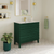 Swiss Madison Cascade 36" Freestanding Bathroom Vanity - Green Oak with White Sink Top - SM-BV471GA