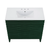 Swiss Madison Cascade 36" Freestanding Bathroom Vanity - Green Oak with White 3-Hole Widespread Sink Top - SM-BV471GA-3W