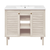 Swiss Madison Bron 36" Freestanding Bathroom Vanity - White Oak with White 3-Hole Widespread Sink Top - SM-BV6202WO-3W