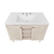 Swiss Madison Bron 36" Freestanding Bathroom Vanity - White Oak with White 3-Hole Widespread Sink Top - SM-BV6202WO-3W