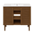 Swiss Madison Bron 36" Freestanding Bathroom Vanity - Brown Oak with White 3-Hole Widespread Sink Top - SM-BV6202BO-3W