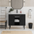 Swiss Madison Bron 36" Freestanding Bathroom Vanity - Black Oak with White Sink Top - SM-BV6202AO