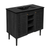 Swiss Madison Bron 36" Freestanding Bathroom Vanity - Black Oak with Black Sink Top - SM-BV6202AO-MB