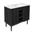 Swiss Madison Bron 36" Freestanding Bathroom Vanity - Black Oak with White 3-Hole Widespread Sink Top - SM-BV6202AO-3W