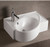 Whitehaus WHKN1129 23 5/8" Isabella Rectangular Wall Mount Bathroom Sink With Integrated Oval Bowl, Overflow, Single Faucet Hole & Rear Center Drain - White