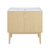 Swiss Madison Bosse 36" Freestanding Bathroom Vanity - Natural Oak with White 3-Hole Widespread Sink Top - SM-BV8802NO-3