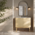 Swiss Madison Bosse 36" Freestanding Bathroom Vanity - Natural Oak with White 3-Hole Widespread Sink Top - SM-BV8802NO-3