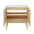 Swiss Madison Bosse 36" Freestanding Bathroom Vanity - Natural Oak with White 3-Hole Widespread Sink Top - SM-BV8802NO-3