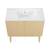 Swiss Madison Bosse 36" Freestanding Bathroom Vanity - Natural Oak with White 3-Hole Widespread Sink Top - SM-BV8802NO-3