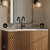 Swiss Madison Bosse 36" Freestanding Bathroom Vanity - Brown Oak with White Sink Top - SM-BV8802BO