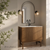 Swiss Madison Bosse 36" Freestanding Bathroom Vanity - Brown Oak with White Sink Top - SM-BV8802BO