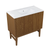 Swiss Madison Bosse 36" Freestanding Bathroom Vanity - Brown Oak with White Sink Top - SM-BV8802BO