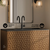Swiss Madison Bosse 36" Freestanding Bathroom Vanity - Brown Oak with Black Sink Top - SM-BV8802BOMB