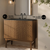 Swiss Madison Bosse 36" Freestanding Bathroom Vanity - Brown Oak with Black 3-Hole Widespread Sink Top - SM-BV8802BO-3MB