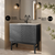 Swiss Madison Bosse 36" Freestanding Bathroom Vanity - Black Oak with White Sink Top - SM-BV8802AO