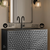 Swiss Madison Bosse 36" Freestanding Bathroom Vanity - Black Oak with Black Sink Top - SM-BV8802AOMB