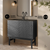 Swiss Madison Bosse 36" Freestanding Bathroom Vanity - Black Oak with Black Sink Top - SM-BV8802AOMB