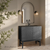 Swiss Madison Bosse 36" Freestanding Bathroom Vanity - Black Oak with Black Sink Top - SM-BV8802AOMB