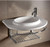 Whitehaus WHKN1124 35 3/4" Isabella Wall Mount  Bathroom Sink With Integrated Round Bowl, Single Faucet Hole & Center Drain - White