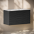 Swiss Madison Cascade 36" Wall-Mounted Bathroom Vanity - Black Oak with White 3-Hole Widespread Sink Top - SM-BV8602AO-3W