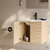 Swiss Madison Cascade 24" Wall-Mounted Bathroom Vanity - Natural Oak with White Sink Top - SM-BV8601NO
