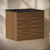 Swiss Madison Cascade 24" Wall-Mounted Bathroom Vanity - Brown Oak with Black 3-Hole Widespread Sink Top - SM-BV8601BO-3WMB