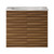 Swiss Madison Cascade 24" Wall-Mounted Bathroom Vanity - Brown Oak with White 3-Hole Centerset Sink Top - SM-BV8601BO-3C