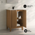 Swiss Madison Troyes 24" Freestanding Bathroom Vanity - Brown Oak with White Sink Top - SM-BV3401BO