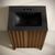 Swiss Madison Troyes 24" Freestanding Bathroom Vanity - Brown Oak with Black 3-Hole Centerset Sink Top - SM-BV3401BO-3CMB
