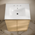 Swiss Madison St. Tropez 24" Freestanding Bathroom Vanity - Natural Oak with White 3-Hole Widespread Sink Top - SM-BV0801NO-3W