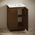 Swiss Madison St. Tropez 24" Freestanding Bathroom Vanity - Brown Oak with White Sink Top - SM-BV0801BO