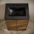 Swiss Madison St. Tropez 24" Freestanding Bathroom Vanity - Brown Oak with Black 3-Hole Widespread Sink Top - SM-BV0801BO-3WMB