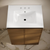 Swiss Madison St. Tropez 24" Freestanding Bathroom Vanity - Brown Oak with White 3-Hole Widespread Sink Top - SM-BV0801BO-3W