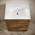 Swiss Madison St. Tropez 24" Freestanding Bathroom Vanity - Brown Oak with White 3-Hole Centerset Sink Top - SM-BV0801BO-3C
