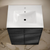 Swiss Madison St. Tropez 24" Freestanding Bathroom Vanity - Black Oak with White Sink Top - SM-BV0801AO