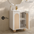Swiss Madison Plaisir II 24" Freestanding Bathroom Vanity - White Oak with White Sink Top - SM-BV0701WO