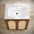 Swiss Madison Plaisir II 24" Freestanding Bathroom Vanity - Brown Oak with White 3-Hole Widespread Sink Top - SM-BV0701BO-3W