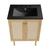 Swiss Madison Classe 24" Freestanding Bathroom Vanity - Natural Oak with Black 3-Hole Centerset Sink Top - SM-BV662NO-3MB