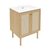 Swiss Madison Classe 24" Freestanding Bathroom Vanity - Natural Oak with White 3-Hole Centerset Sink Top - SM-BV662NO-3