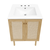 Swiss Madison Classe 24" Freestanding Bathroom Vanity - Natural Oak with White 3-Hole Centerset Sink Top - SM-BV662NO-3