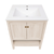 Swiss Madison Chateau 24" Freestanding Bathroom Vanity - White Oak with White Sink Top - SM-BV0601WO