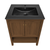 Swiss Madison Chateau 24" Freestanding Bathroom Vanity - Brown Oak with Black Sink Top - SM-BV0601BO-MB