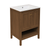 Swiss Madison Chateau 24" Freestanding Bathroom Vanity - Brown Oak with White 3-Hole Centerset Sink Top - SM-BV0601BO-3C