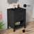 Swiss Madison Chateau 24" Freestanding Bathroom Vanity - Black Oak with Black Sink Top - SM-BV0601AO-MB