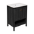 Swiss Madison Chateau 24" Freestanding Bathroom Vanity - Black Oak with White 3-Hole Widespread Sink Top - SM-BV0601AO-3W
