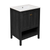 Swiss Madison Chateau 24" Freestanding Bathroom Vanity - Black Oak with White 3-Hole Centerset Sink Top - SM-BV0601AO-3C