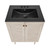 Swiss Madison Bron 24" Freestanding Bathroom Vanity - White Oak with Black 3-Hole Centerset Sink Top - SM-BV6201WO-3CMB