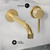Swiss Madison Ivy Single-Handle Wall Mount Bathroom Faucet - Brushed Gold - SM-BF65BG