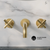 Swiss Madison Ivy 8" Widespread Double Cross-Handle Wall Mount Bathroom Faucet - Brushed Gold - SM-BF62BG